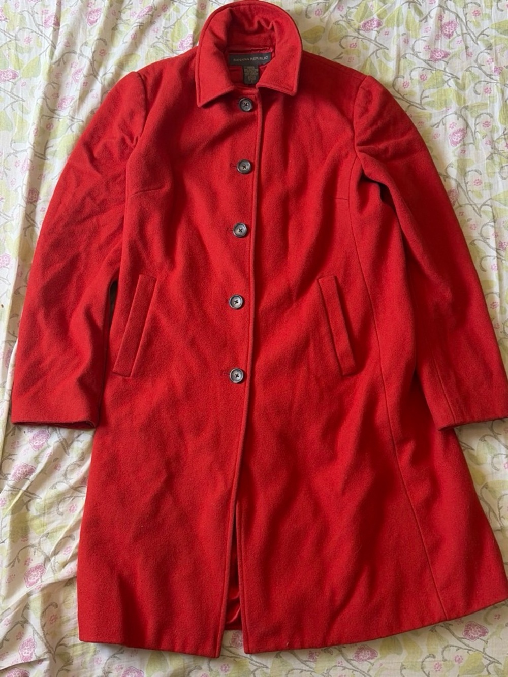 Banana Republic Fall 2002 Red Women's Wool-Blend Coat